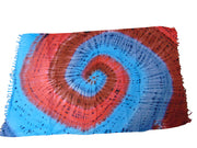 Tie Dye Spiral Psychedelic Art sarong praeo