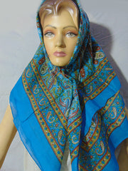 Cotton paisley print Hijab scarf