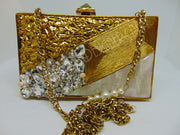 Handmade Beaded Pearl Wedding Clutch