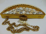 MOP Half Moon design clutch bag