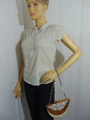 MOP Half Moon design clutch bag
