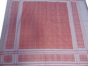 Red &Cream base leaf desgn arab arafat scarf