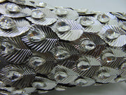 Metal mesh metal leaf with rhinestones potli bag