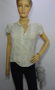Metal mesh stone lace potli bag