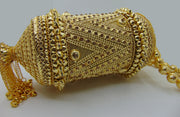 Metal mesh stone lace potli bag