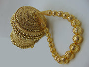 Metal mesh stone lace potli bag