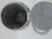 Metal mesh stone lace potli bag