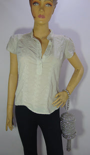 Metal mesh stone lace potli bag