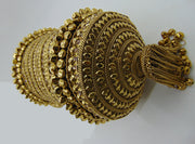 Metal mesh stone lace potli bag