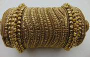 Metal mesh stone lace potli bag