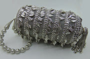 Metal mesh leaf hanging potli bag