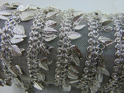 Metal mesh leaf hanging potli bag