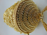 Metal mesh leaf hanging potli bag