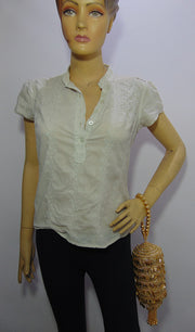 Metal mesh leaf hanging potli bag