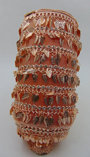 Metal mesh leaf hanging potli bag