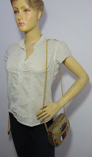 Box Metal stud & resin clutch bag