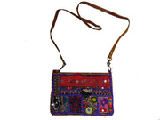 VINTAGE TEXILE EMBROIDERY CLUTCH BAG TOP ZIP