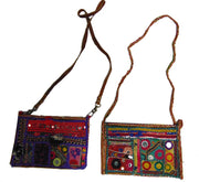 VINTAGE TEXILE EMBROIDERY CLUTCH BAG TOP ZIP