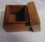 Square Piggy Money Box Bank Wood