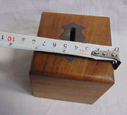 Square Piggy Money Box Bank Wood