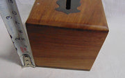 Square Piggy Money Box Bank Wood