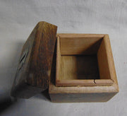 Square Piggy Money Box Bank Wood