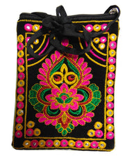 FLOWER DESIGN MOBILE POUCH