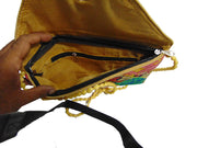 OLD EMBROIDERY CLUTCH BAG