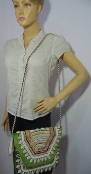 Shell sequin embellished banjara  Boho bag clutch
