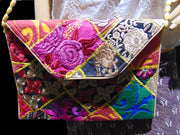 OLD EMBROIDERY CLUTCH BAG