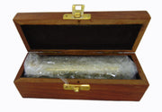 Nautical Brass Telescope With Wood Box