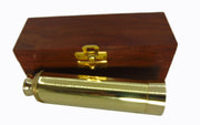 Nautical Brass Telescope With Wood Box
