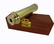 Nautical Brass Telescope With Wood Box