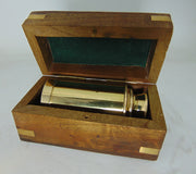 Mini Telescope with Wooden Box Nautical Collectibles