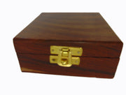 Antique Brass Sundial Compass Lid Wood Box gift