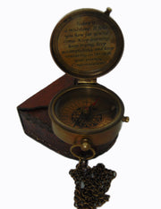 Nautical Antique Compass With Leather Cover