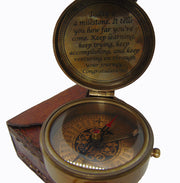 Nautical Antique Compass With Leather Cover