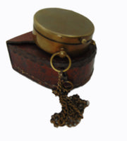 Nautical Antique Compass With Leather Cover