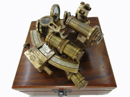 Nautical Marine Sextant with wood box