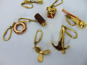 Nautical Brass wheel telescope  Key Ring