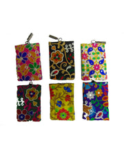 CASHMERE EMBROIDERY MOBILE POUCH