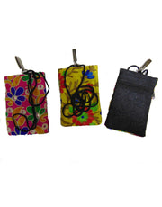 CASHMERE EMBROIDERY MOBILE POUCH