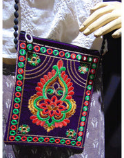 FLOWER DESIGN MOBILE POUCH