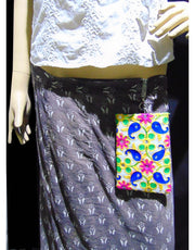 CASHMERE EMBROIDERY MOBILE POUCH