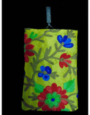 CASHMERE EMBROIDERY MOBILE POUCH