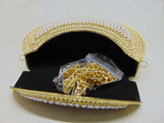 Pearl stone mosaic metal clutch purse