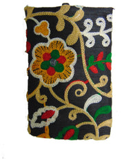 CASHMERE EMBROIDERY MOBILE POUCH