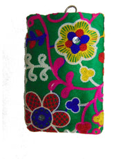 CASHMERE EMBROIDERY MOBILE POUCH