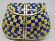 india Mosaic stone metal clutch purse