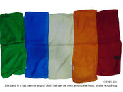 Solid color Solid Color Long Strip Silk Scarf Headband